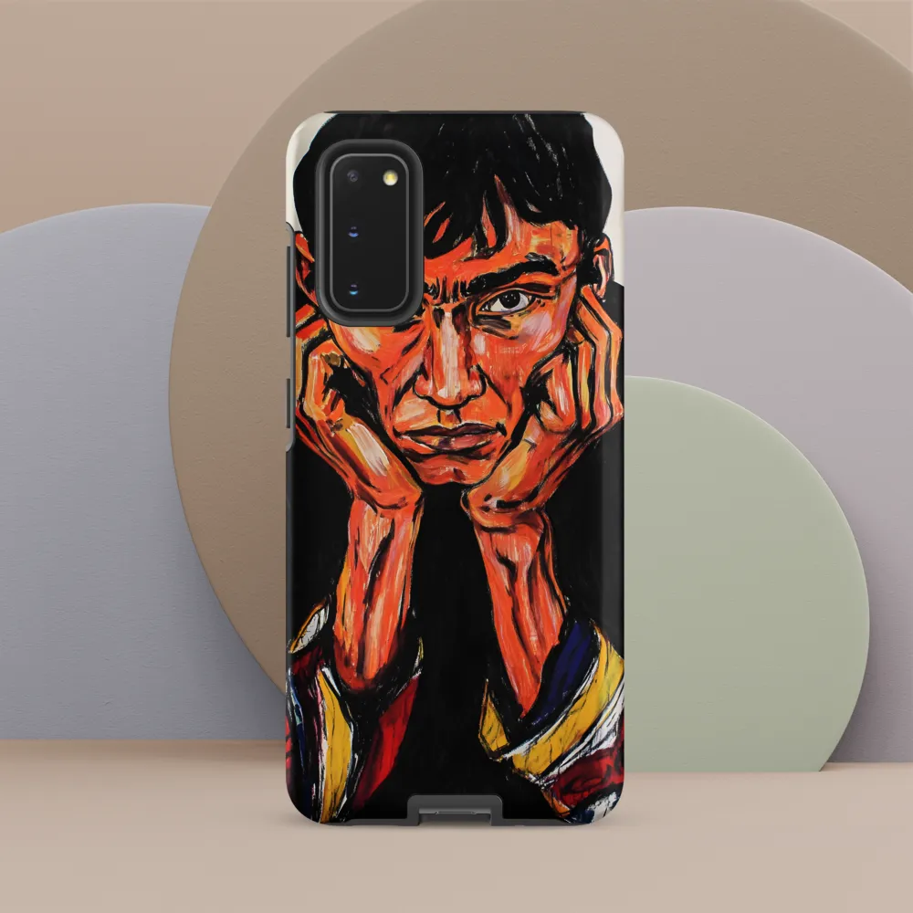Contemplative Intensity: An Expressionist Portrait