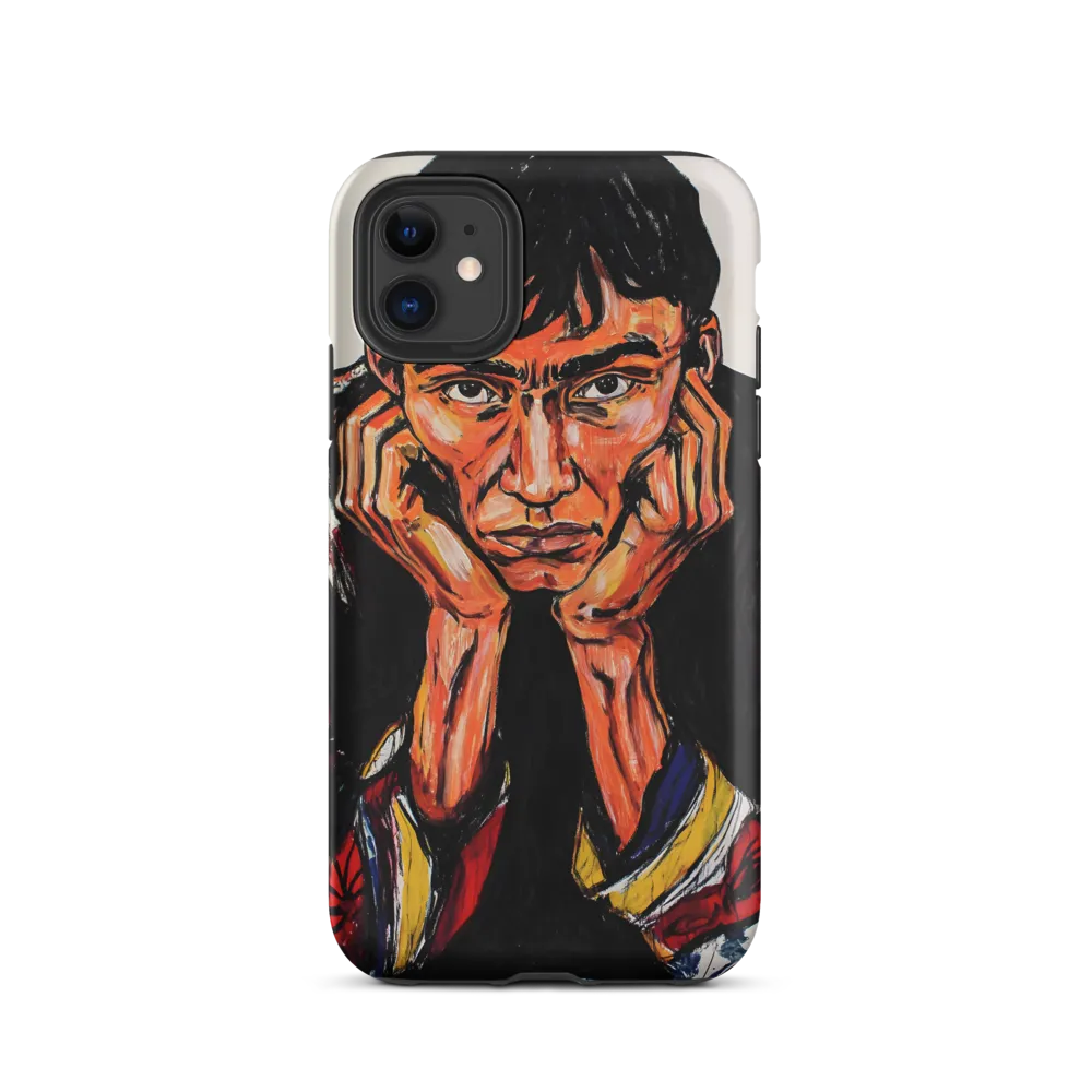 Contemplative Intensity: An Expressionist Portrait