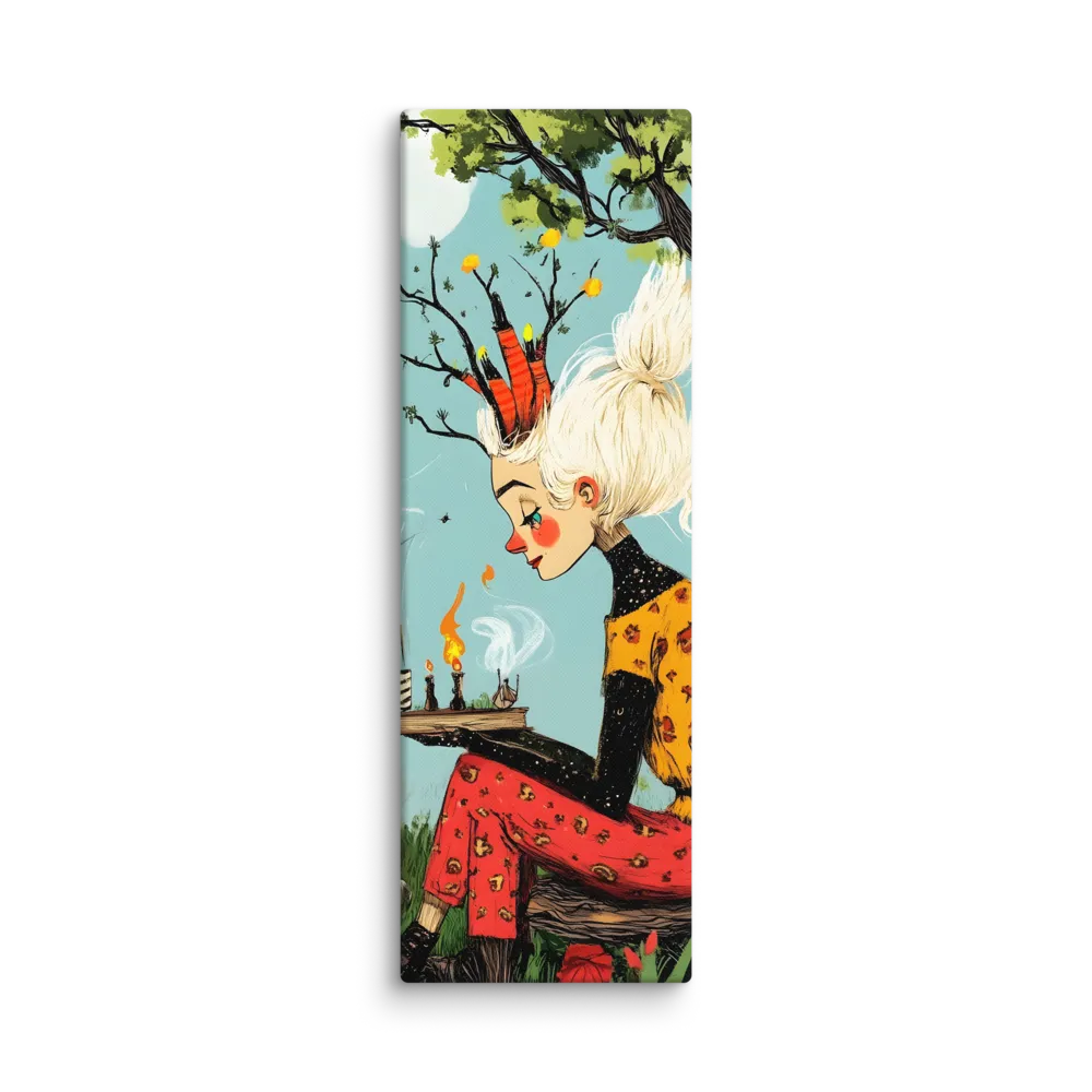Whimsical Nature Girl | Canvas | 20″×60″