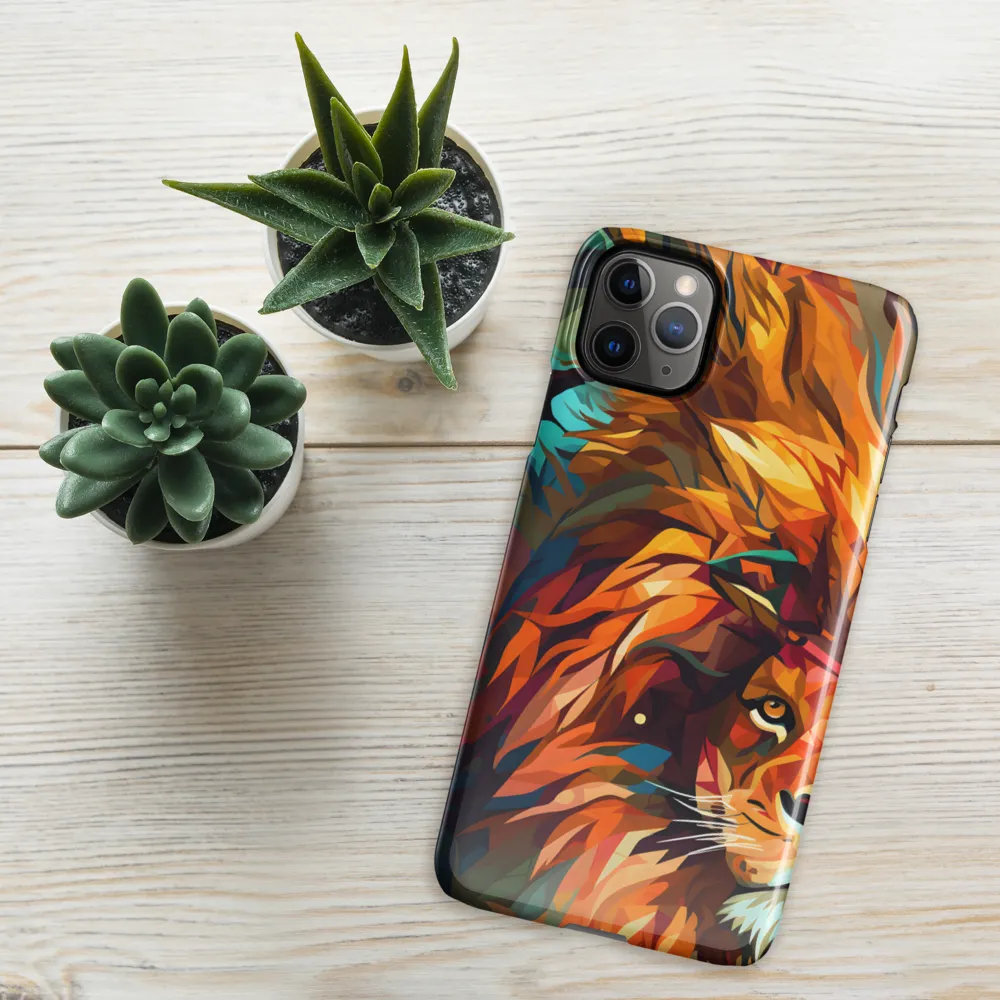 Majestic Gaze: The Polygonal Lion