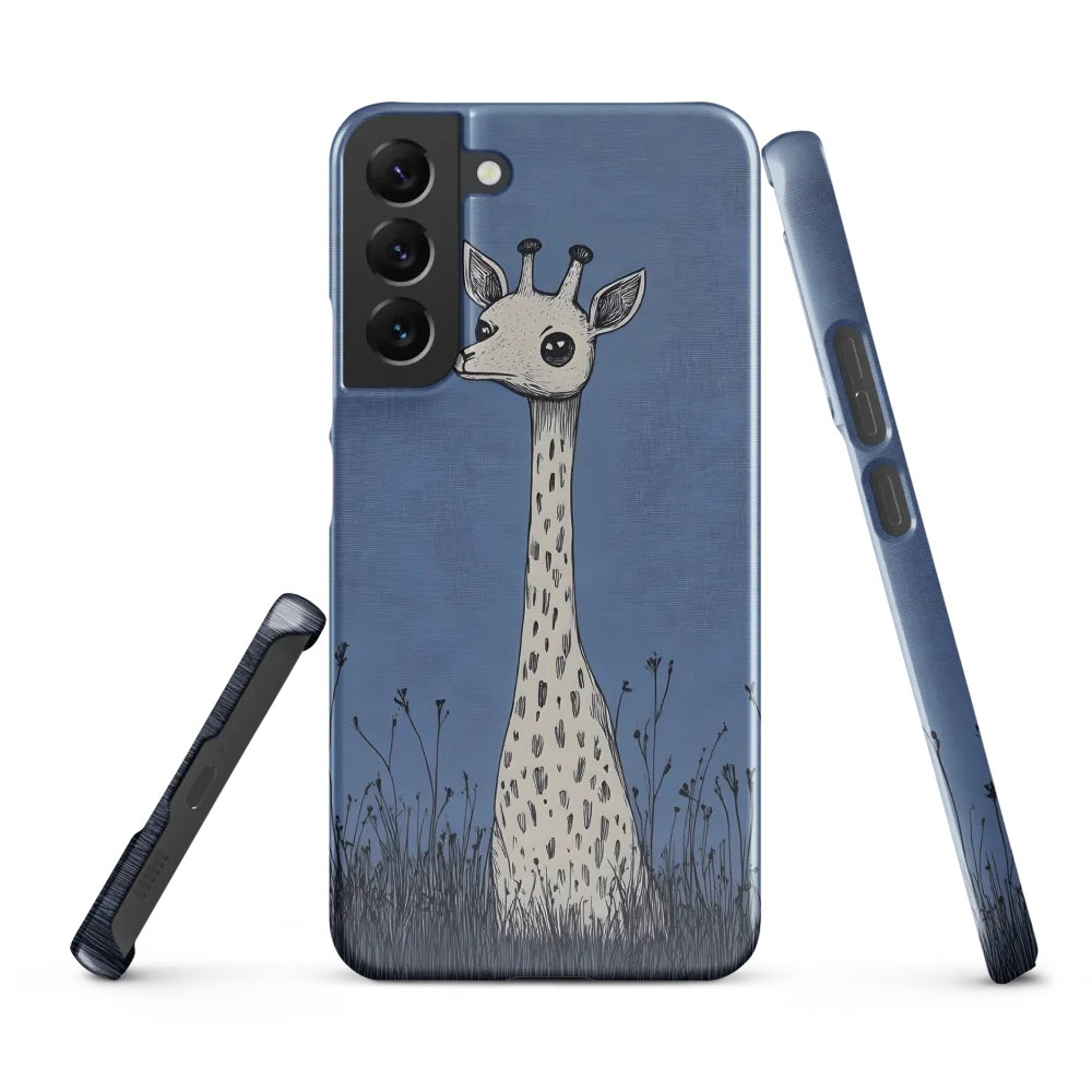 Whimsical Giraffe in Blue