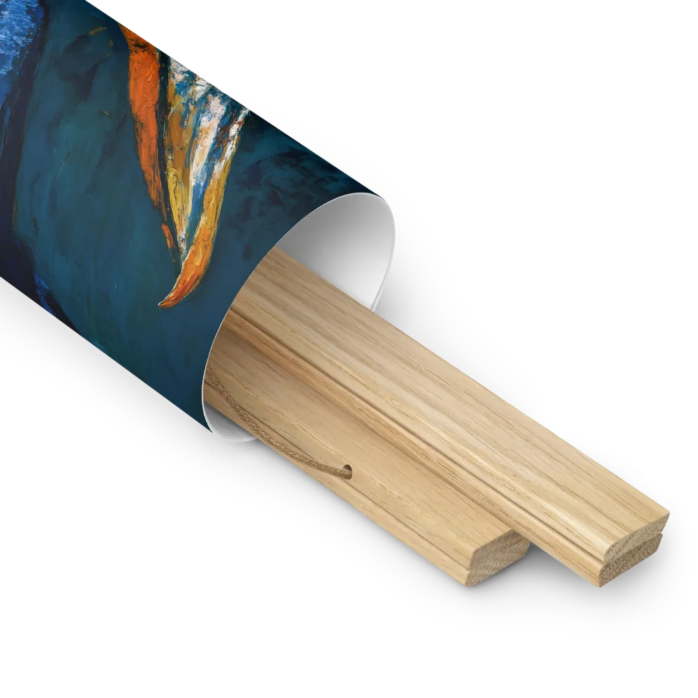 Majestic Absurdity: The Hat-Wearing Bird | Poster With Oak Wood Hanger | 10″×10″