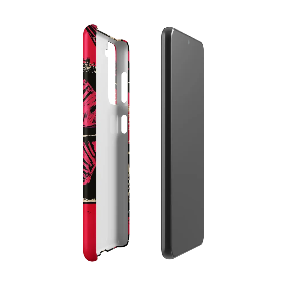 Geometric Symphony in Pink and Black