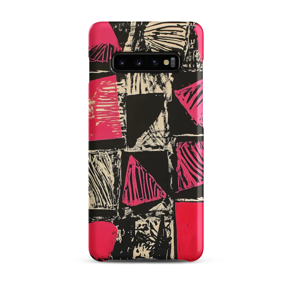 Geometric Symphony in Pink and Black