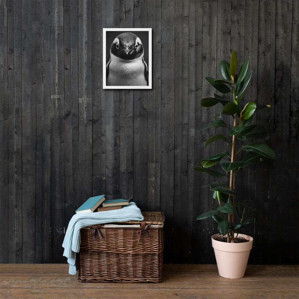 Majestic Penguin Portrait | Canvas with White Frame | 11″×14″