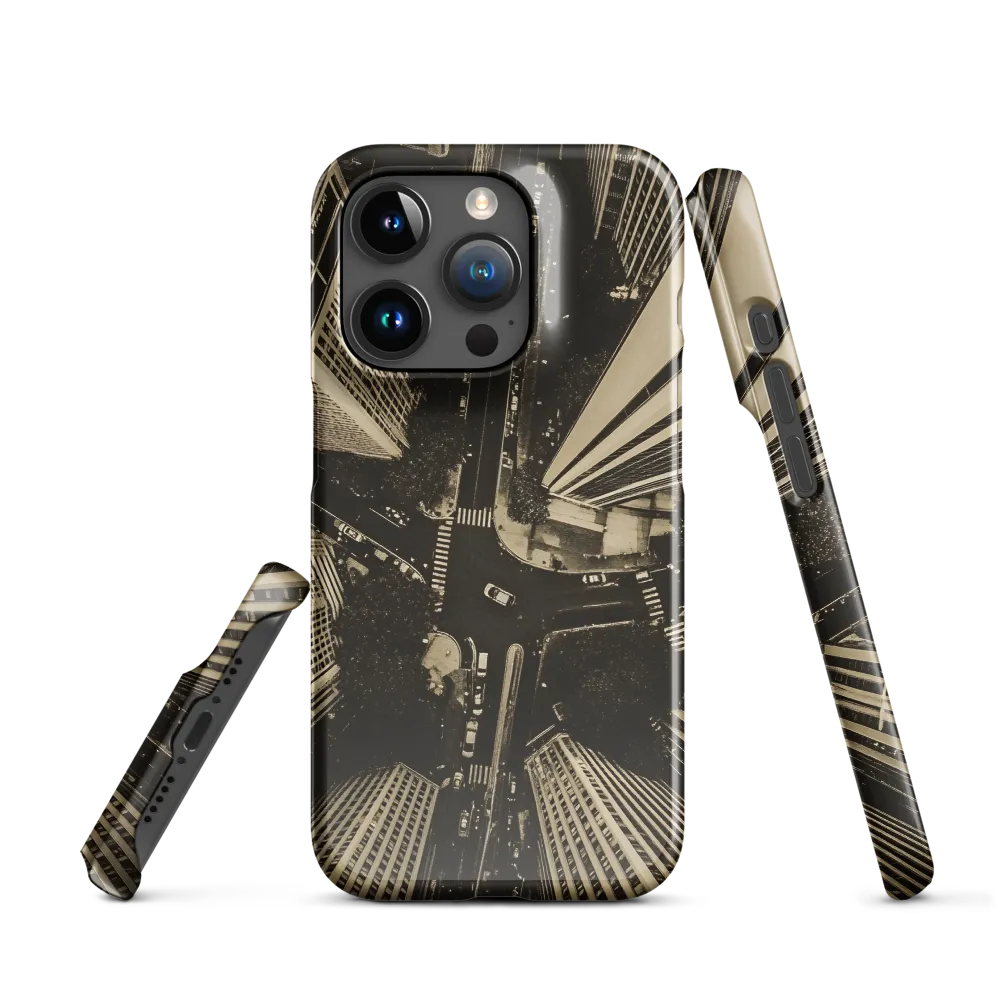 Urban Symphony: Aerial Perspective of City Life | Phone Case |  15 Pro | Snap Case | Glossy