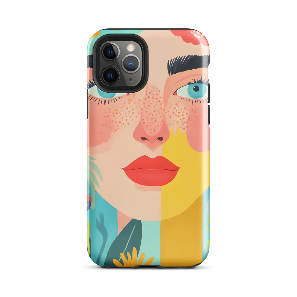 Floral Serenity: A Modern Portrait