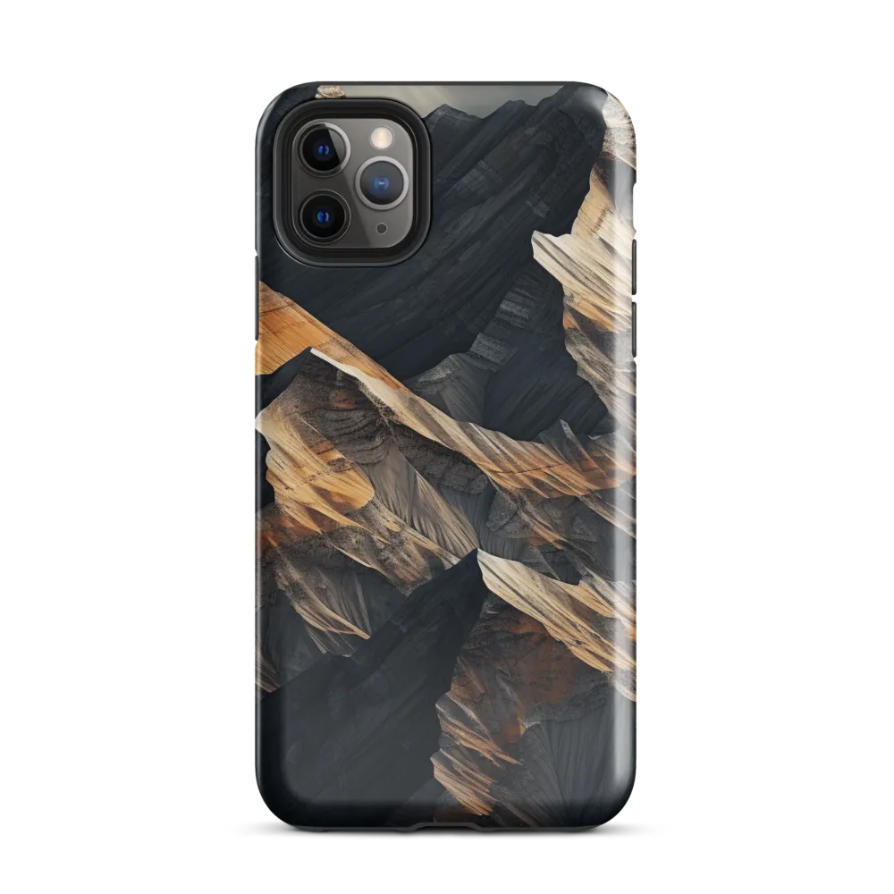 Ethereal Peaks: A Dance of Light and Shadow | Phone Case |  11 Pro Max | Tough Case | Glossy