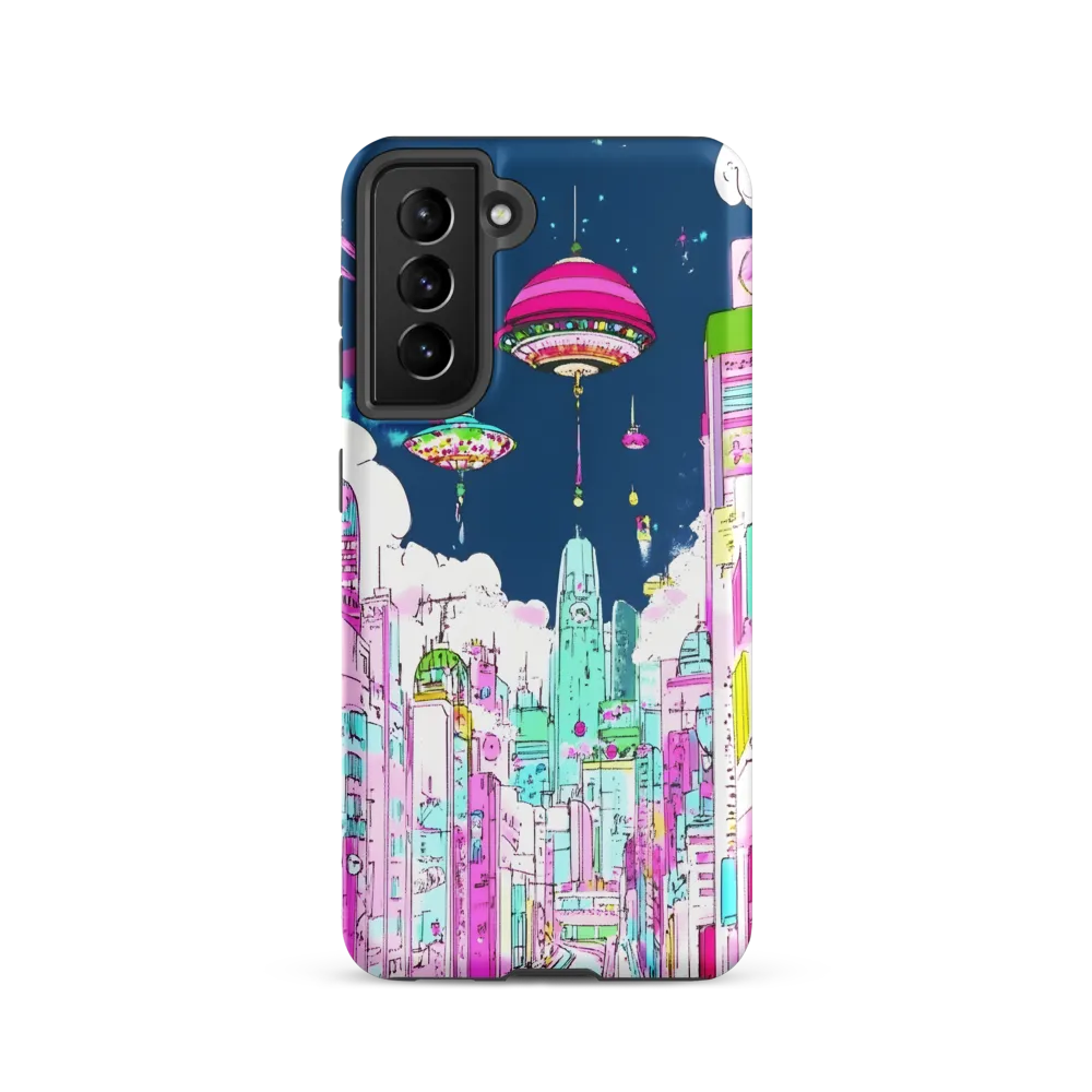 Futuristic Cityscape with Floating Structures