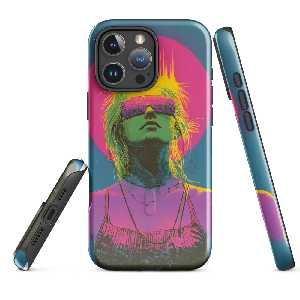 Neon Dreams: Portrait of a Modern Muse | Phone Case |  16 Pro Max | MagSafe® Tough Case | Glossy