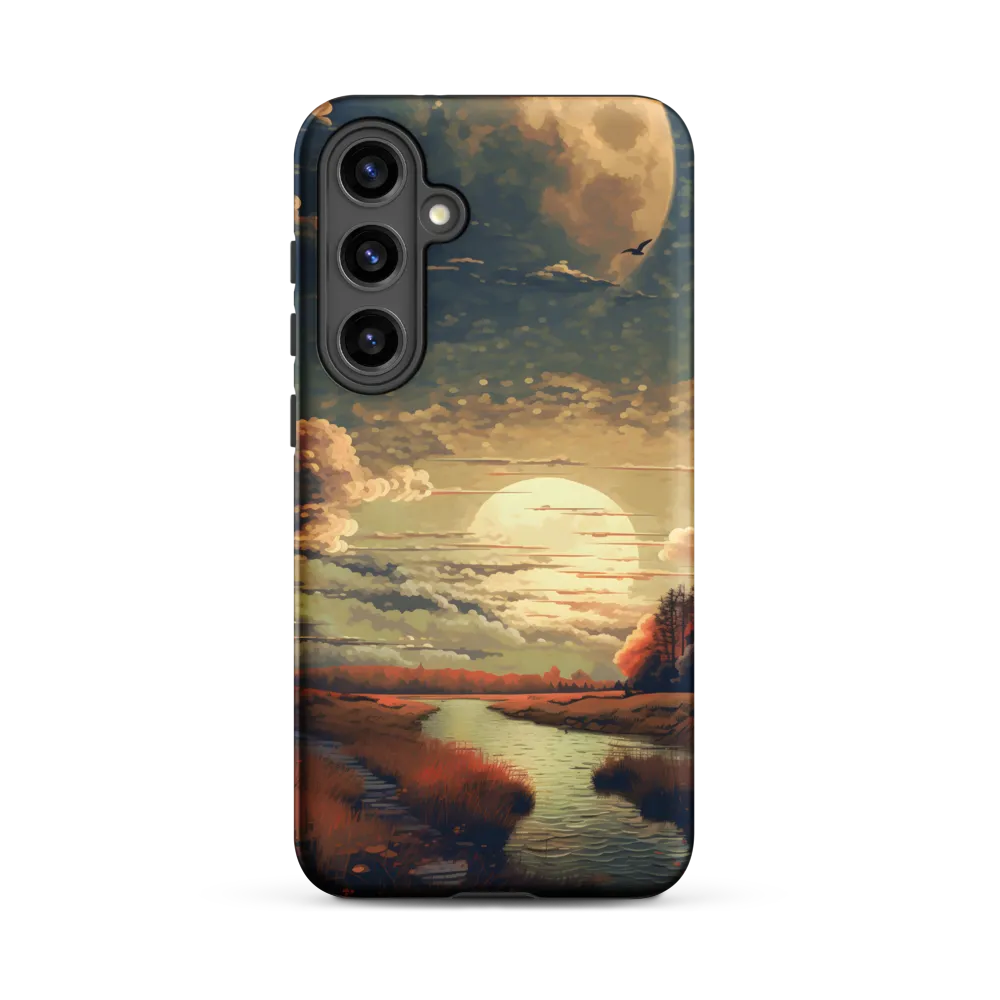 Whispers of Dusk: A Tranquil River Landscape