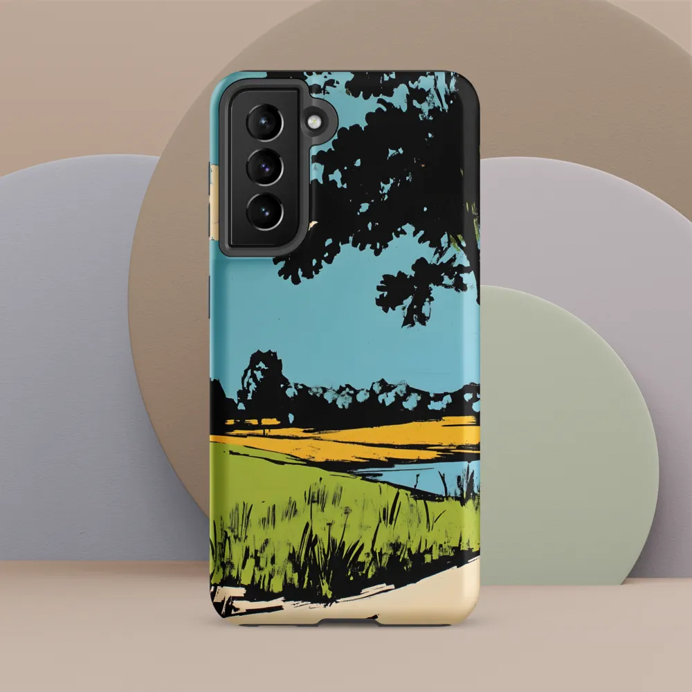 Vibrant Landscape in Pop Art Style