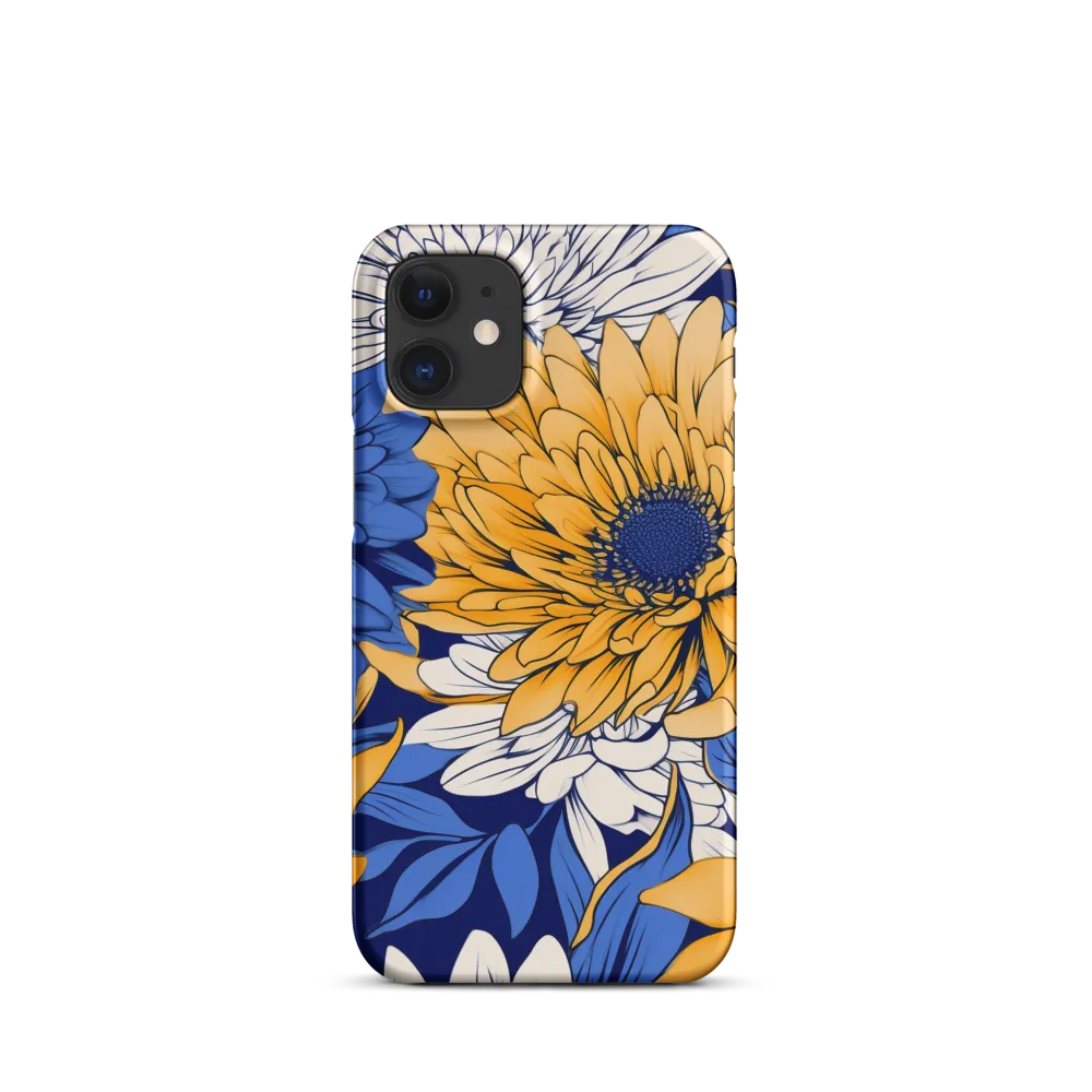 Floral Harmony in Blue and Yellow