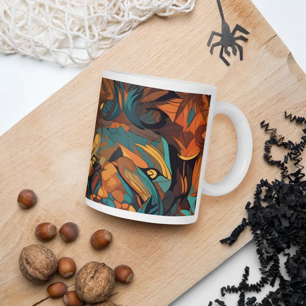 Fierce Royalty: A Geometric Exploration of Lions | Mugs | Multiple Sizes & Colors