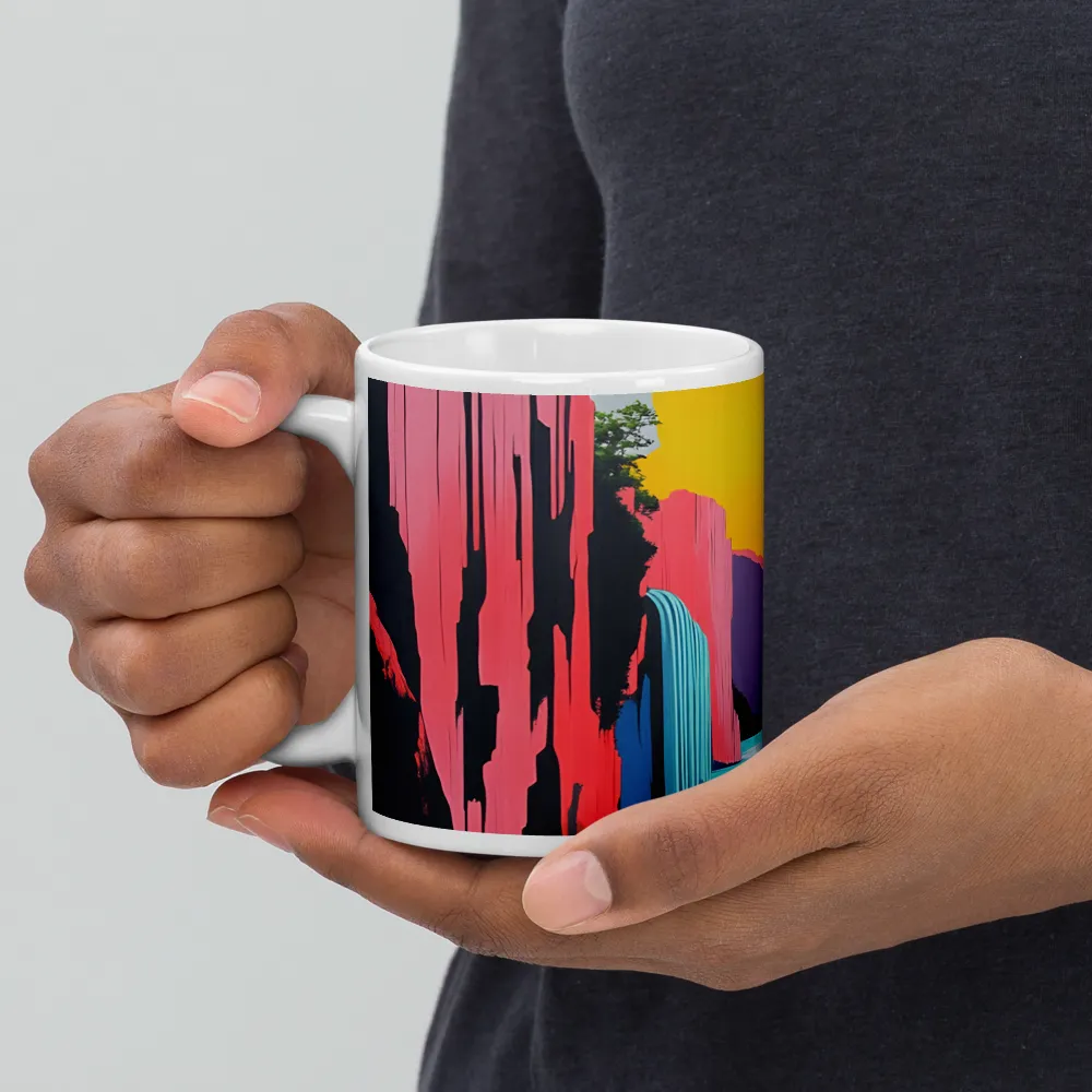 Dreamscape of Pink Cliffs and Turquoise Waters | Mugs | Multiple Sizes & Colors