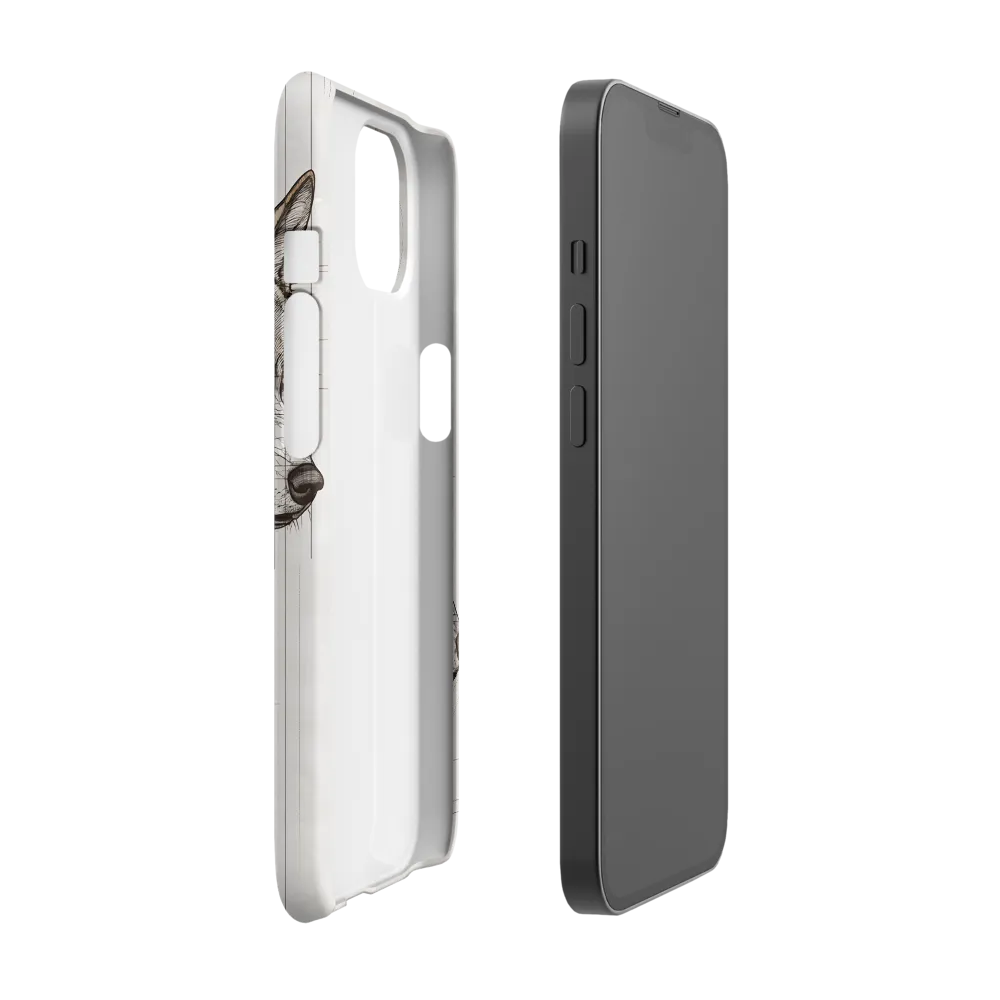 Geometric Harmony: The Essence of Wolves | Phone Case |  13 | Snap Case | Matte