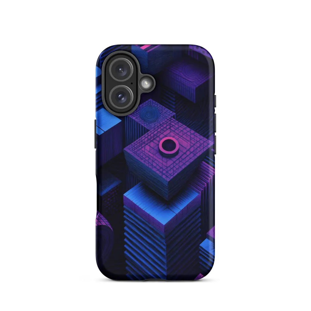 Geometric Dreams in Blue and Purple | Phone Case