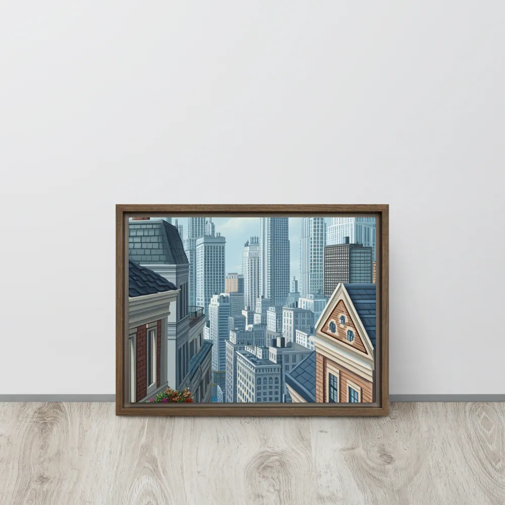 Urban Symphony | Canvas with Brown Frame | 12″×16″