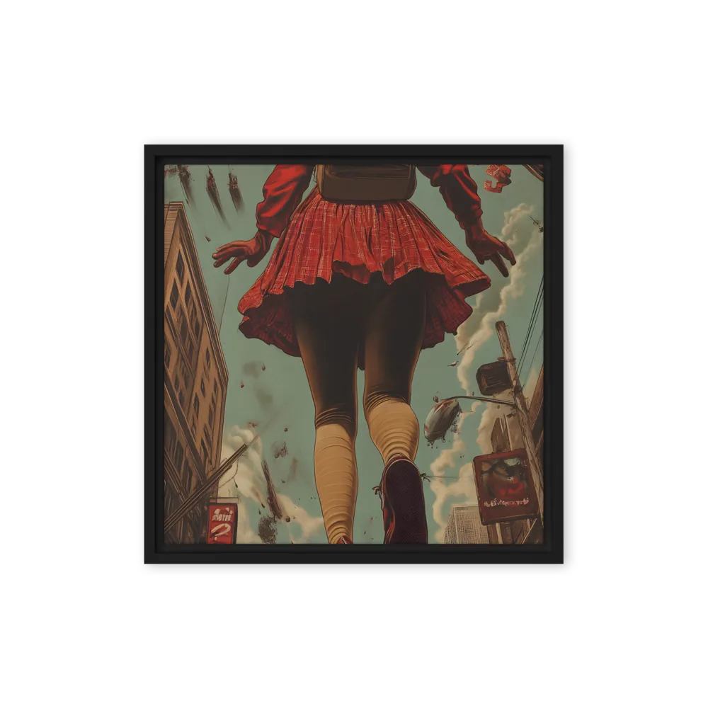 Flight of the Urban Dreamer | Canvas with Black Frame | 16″×16″