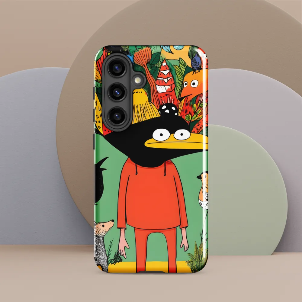 Whimsical Encounter in a Colorful Jungle