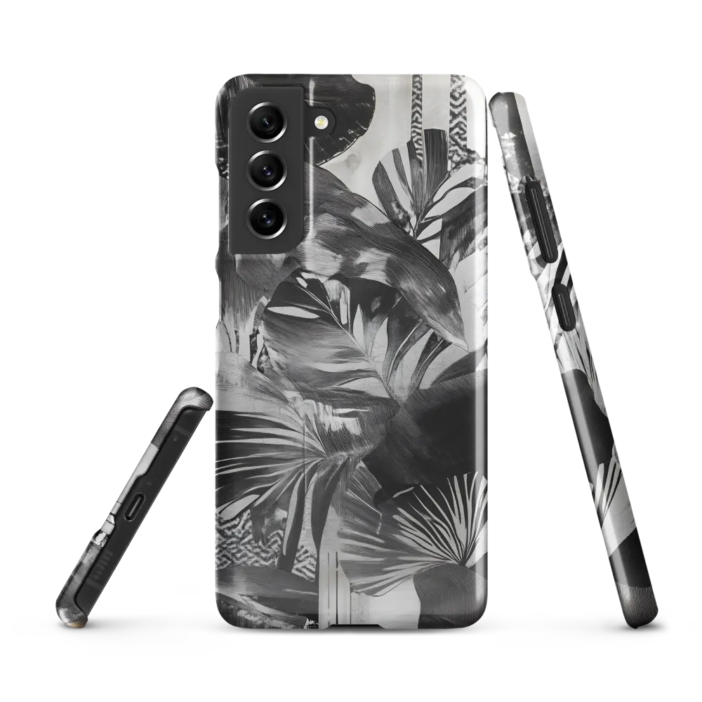 Monochrome Serenity in Tropical Foliage