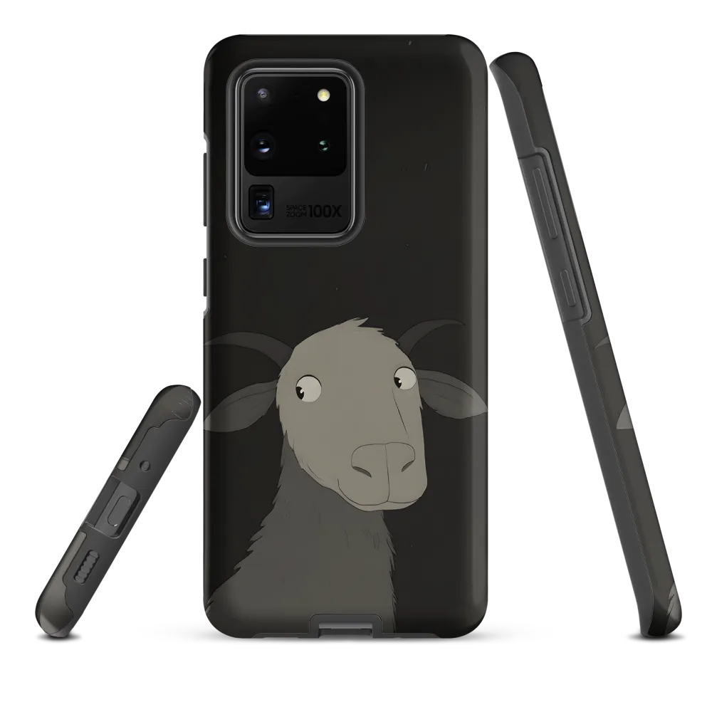 Whimsical Goat in Darkness