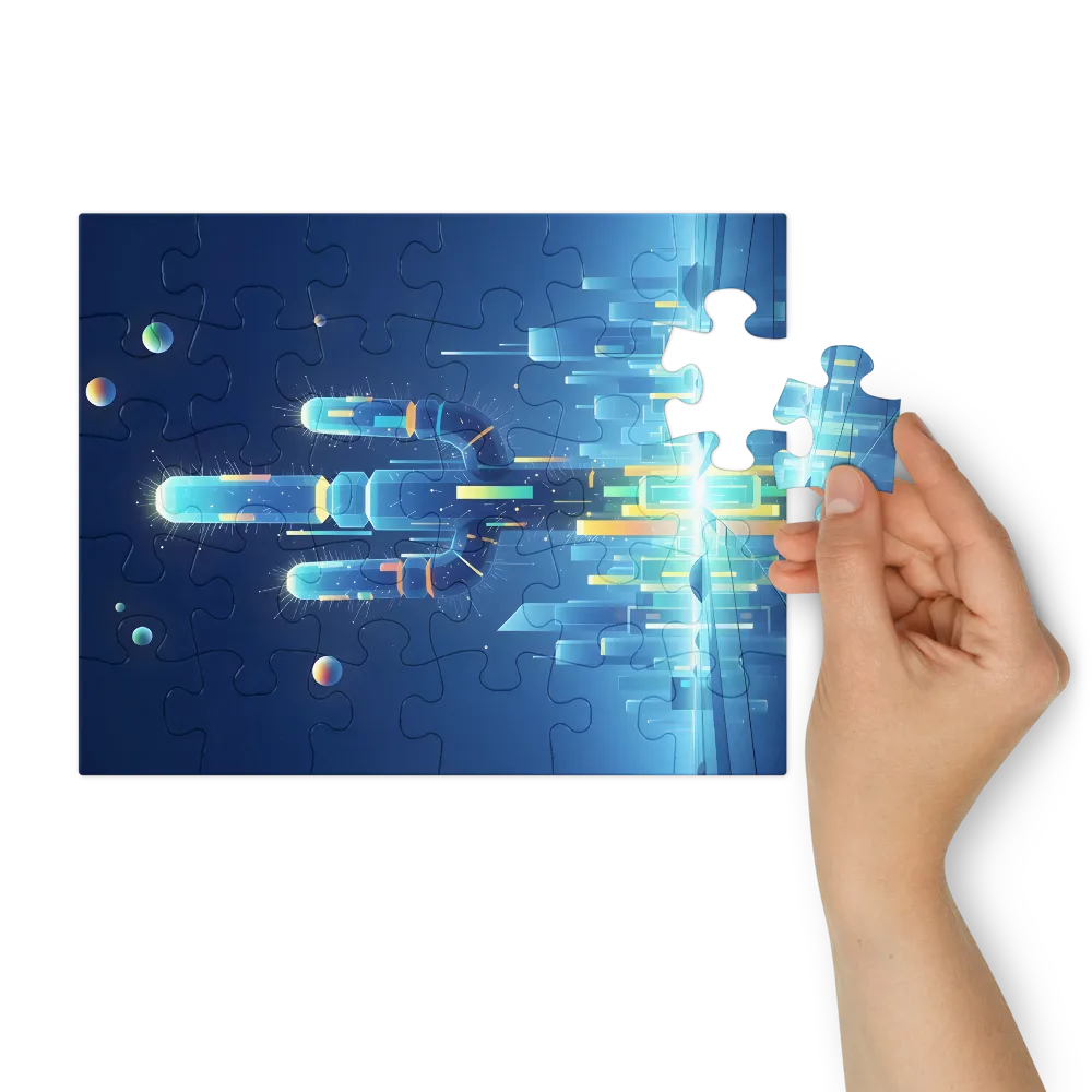 Neon Cactus City 
 Jigsaw Puzzle in Tin Box