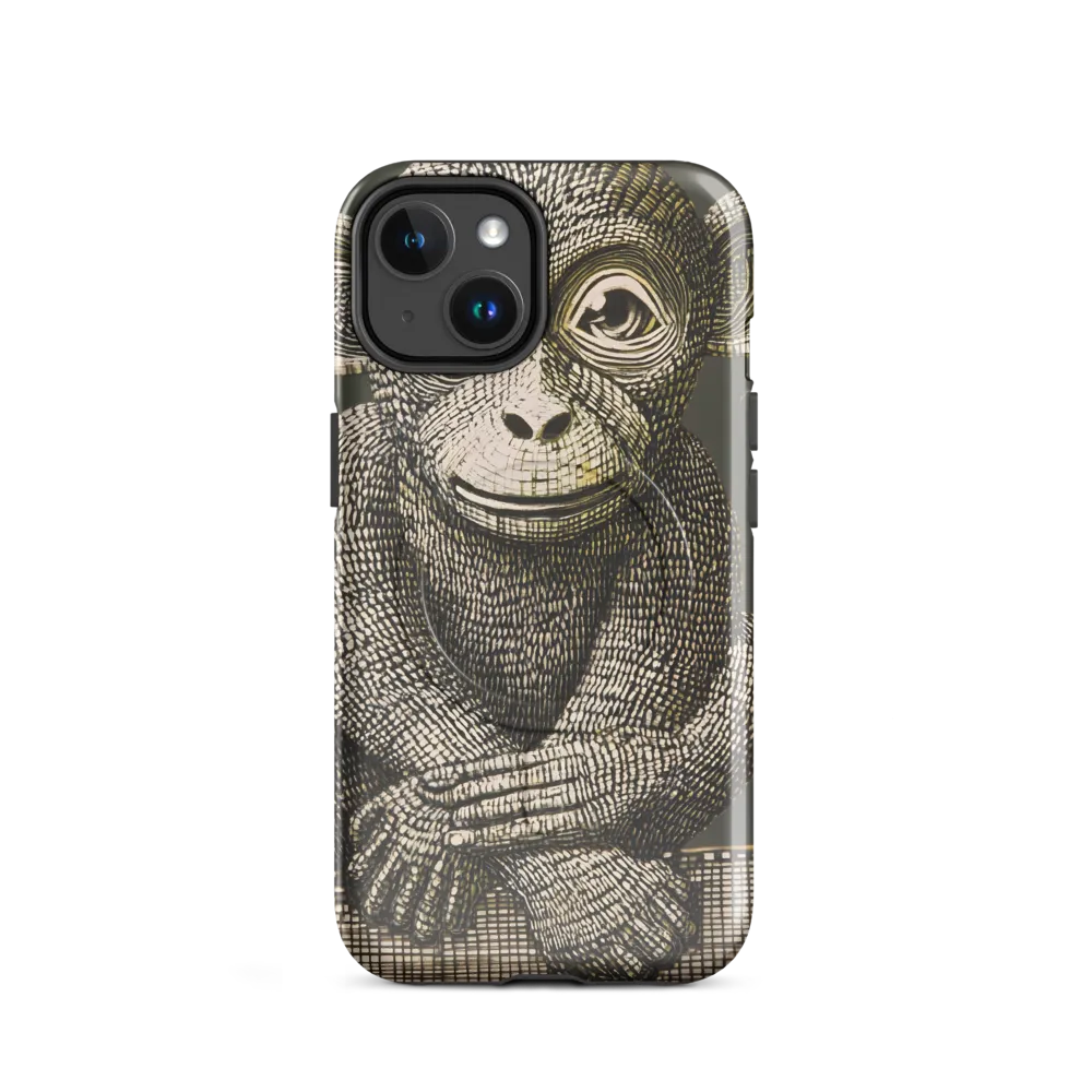 Intricate Primate Portrait | Phone Case |  14 | MagSafe® Tough Case | Glossy