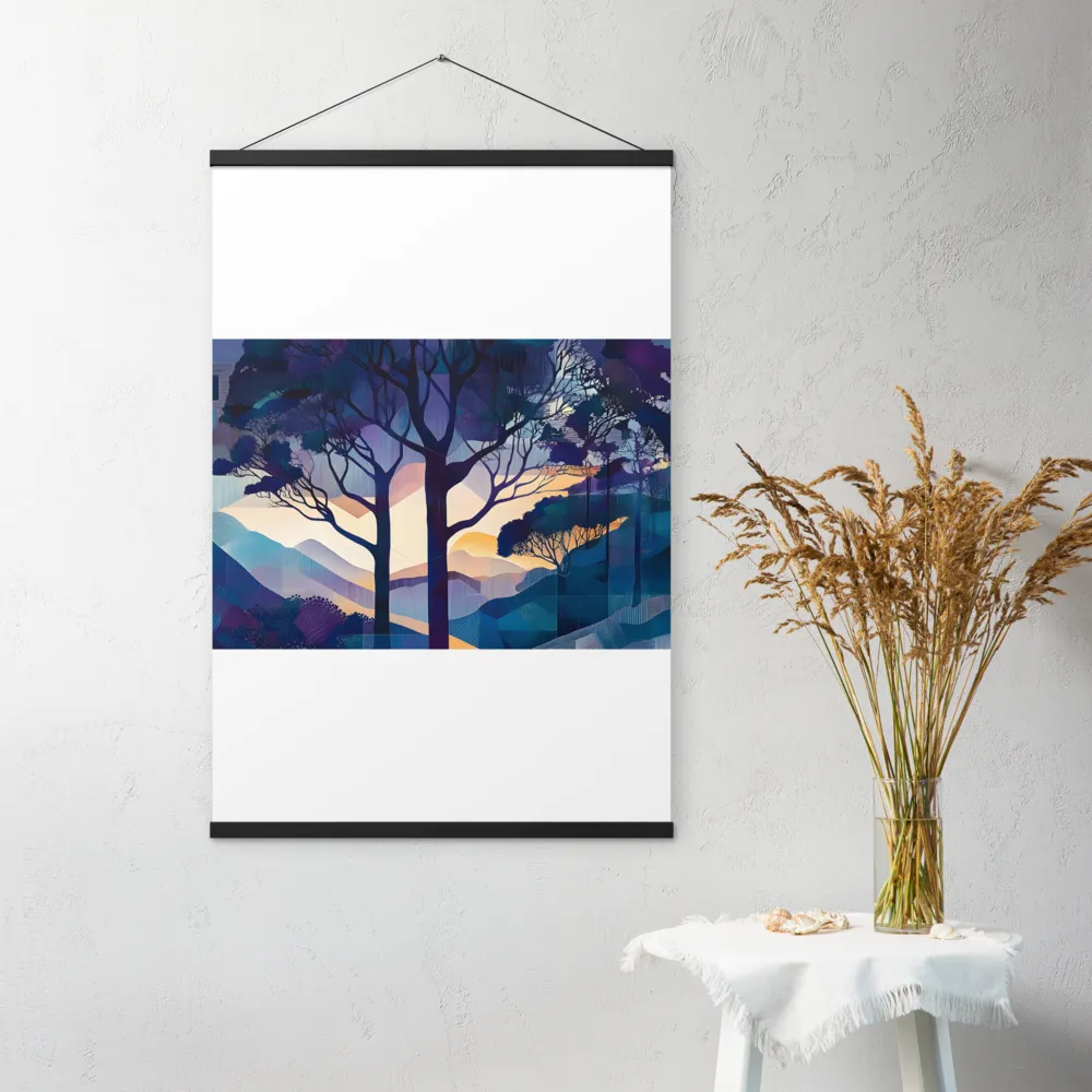 Tranquil Geometry: A Journey Through Color | Poster With Black Wood Hanger | 24″×36″