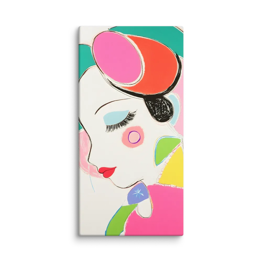 Whimsical Portrait in Colorful Abstraction | Canvas | 20″×40″