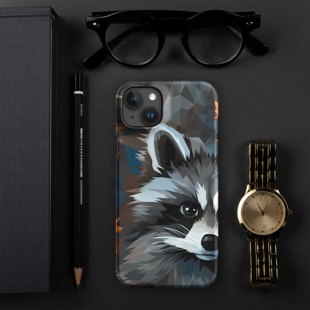 Whispers of Autumn: The Raccoon's Gaze | Phone Case |  15 Plus | Snap Case | Matte