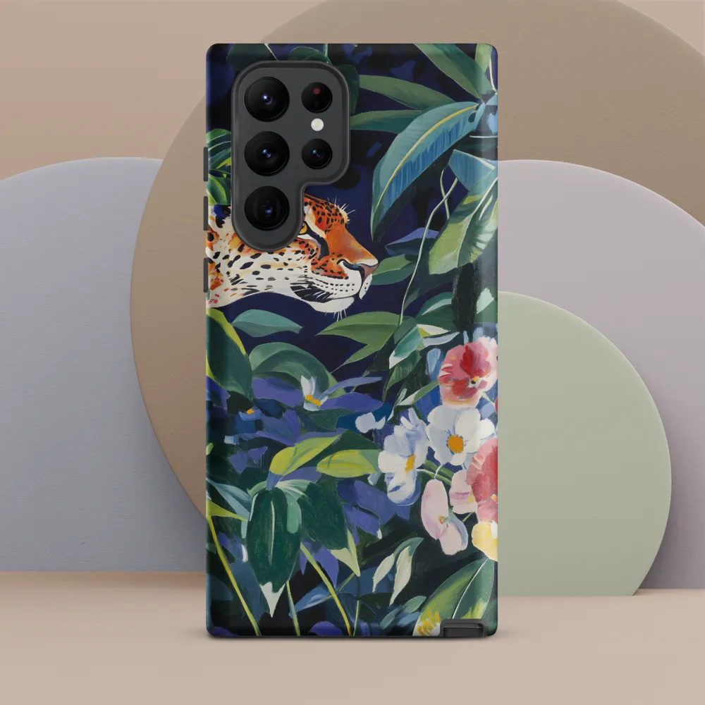 Hidden Majesty: The Jaguar Amongst Tropical Splendor | Phone Case |  S22 Ultra | Tough Case | Matte