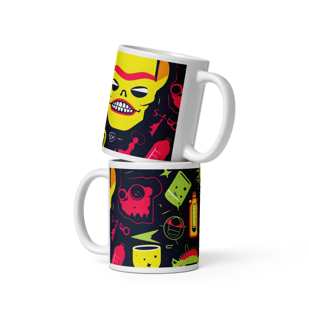 Neon Revelry: A Quirky Exploration of Modern Pop Art | Mugs | Multiple Sizes & Colors