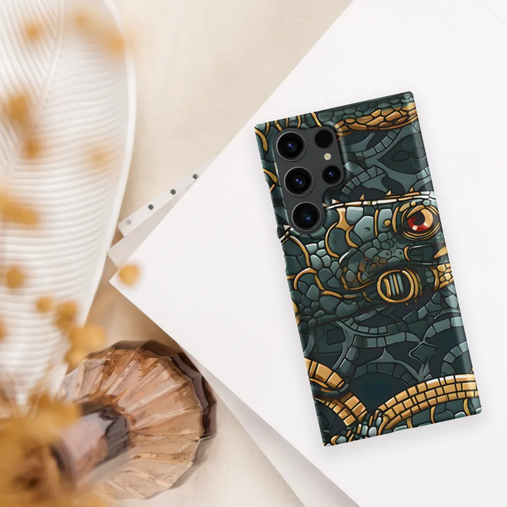 Reptilian Elegance: A Digital Art Nouveau Tapestry