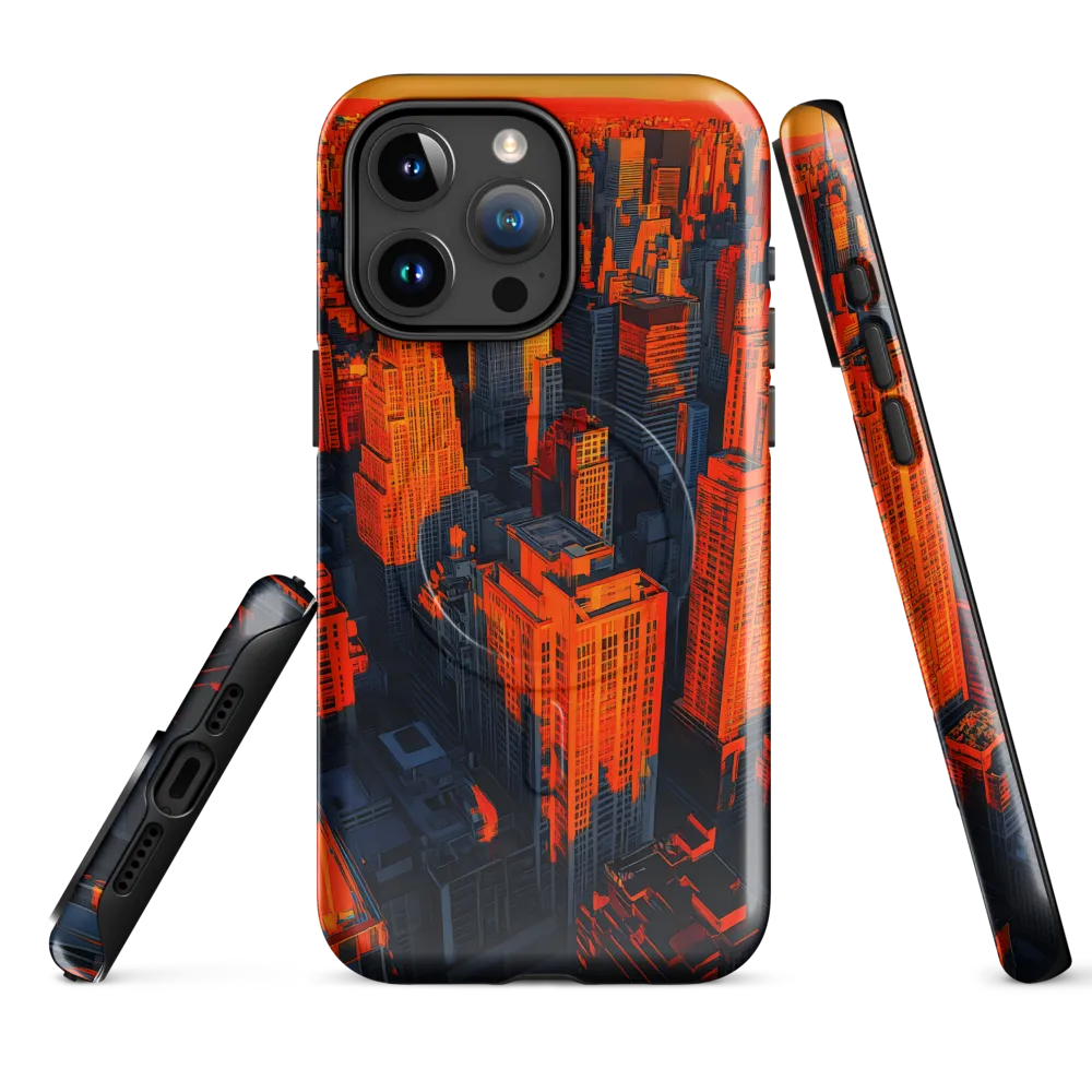 Urban Dawn: A Digital Ode to Skyscrapers | Phone Case |  15 Pro Max | MagSafe® Tough Case | Glossy