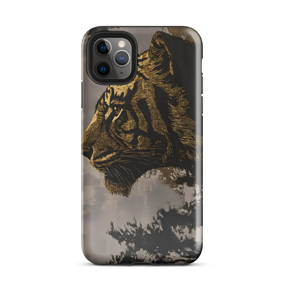 Majestic Silence: The Golden Tiger | Phone Case |  11 Pro Max | Tough Case | Glossy