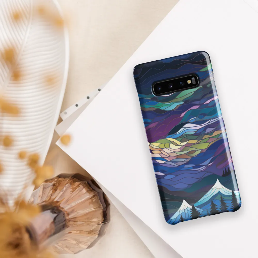 Twilight Peaks: An Abstract Mountain Landscape | Phone Case |  S10 Plus | Snap Case | Glossy