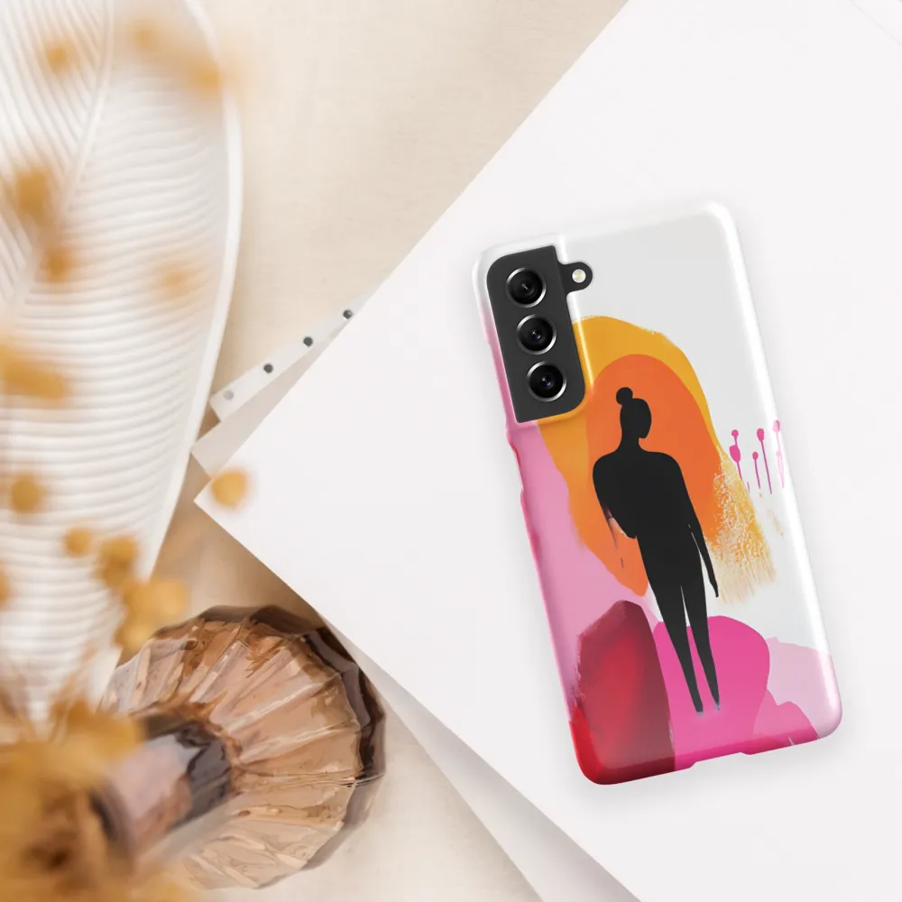 Silhouette in Colorful Abstraction