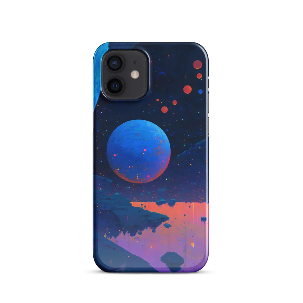 Azure Orbs Above a Magenta Expanse