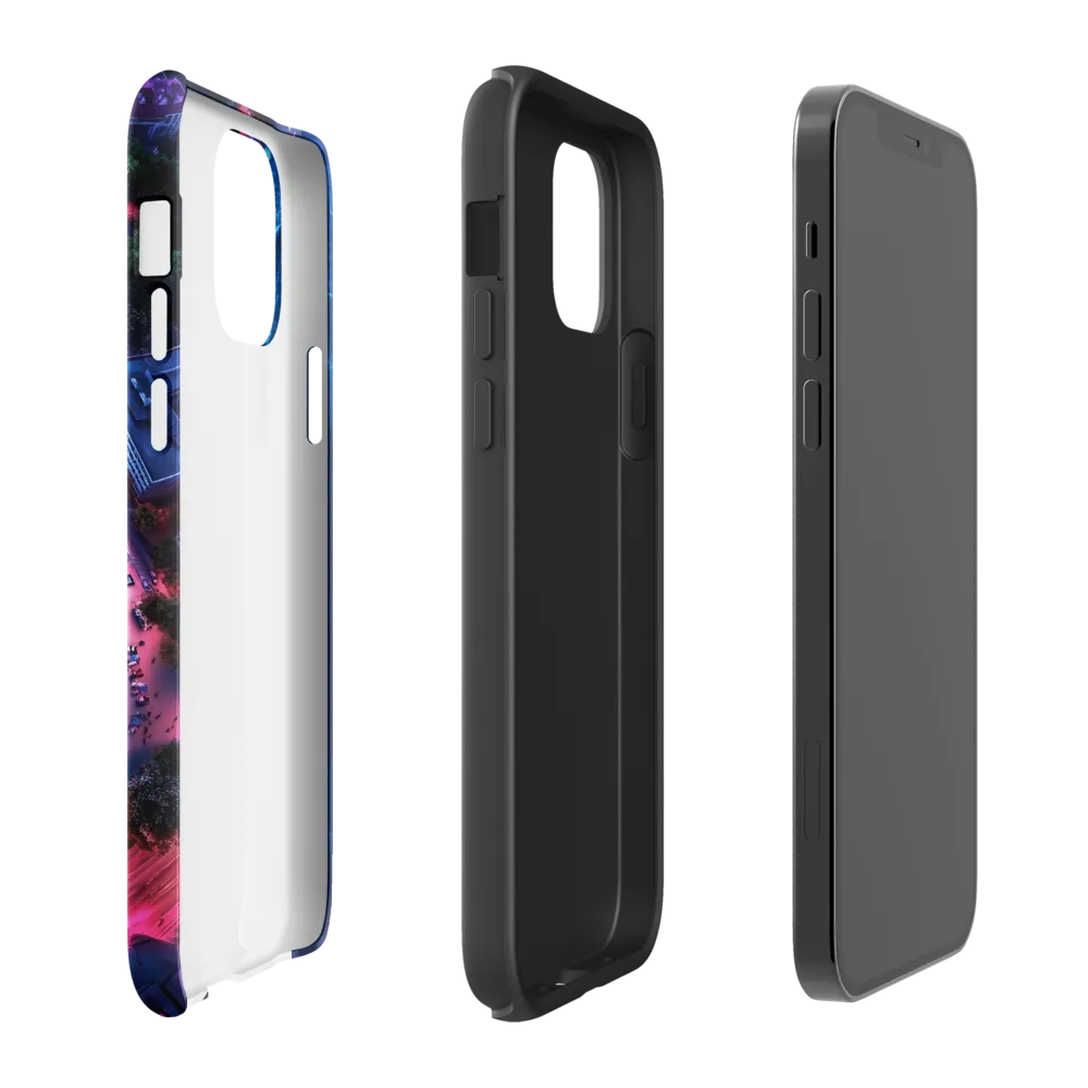 Twilight Reflections: A Serene Beach Aerial | Phone Case |  12 Pro | Tough Case | Glossy