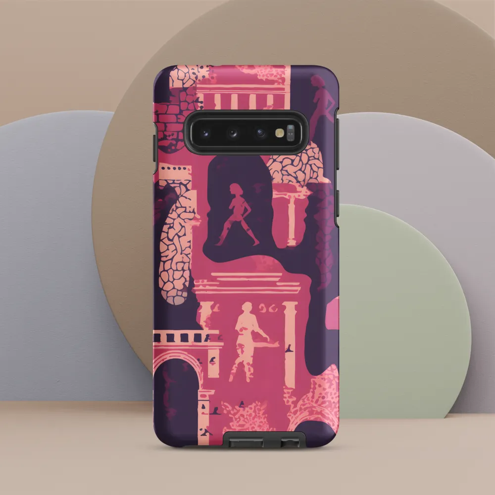 Whimsical Interplay of Figures and Architecture