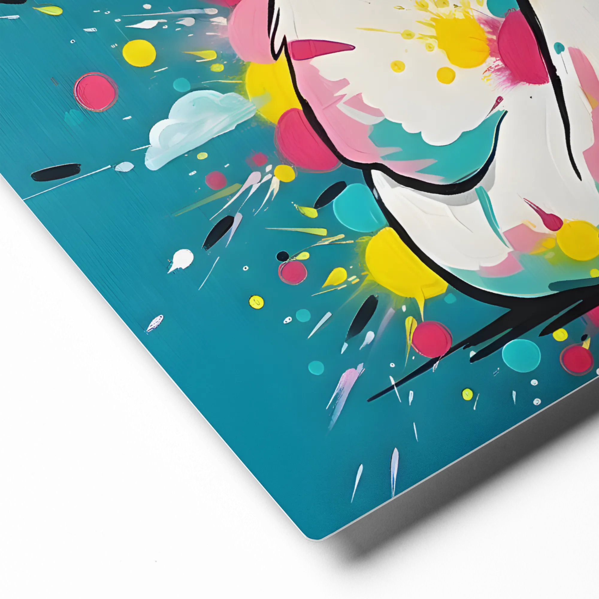 Splash Swan 
 Metal Print | 12″x 12″