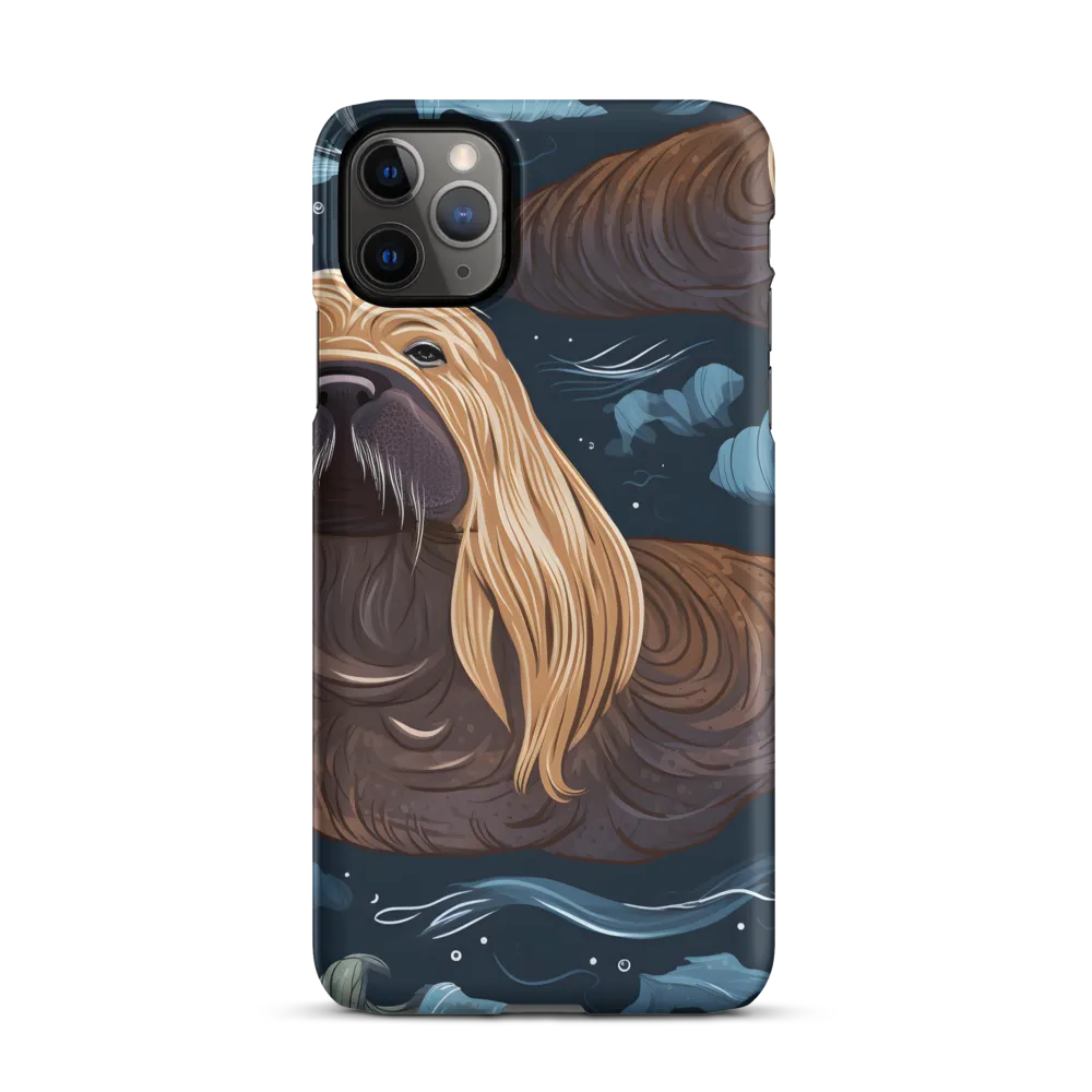Whimsical Walruses in Deep Blue