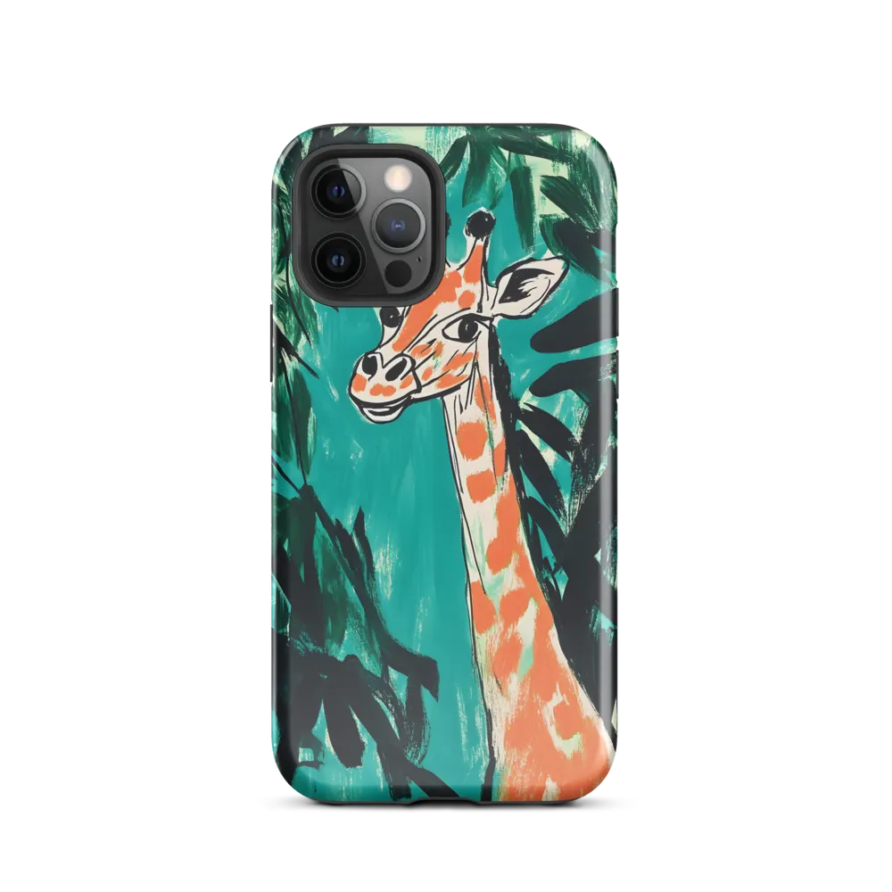 Curious Giraffe in Lush Greenery | Phone Case |  12 Pro | Tough Case | Glossy