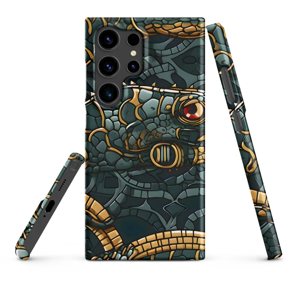 Reptilian Elegance: A Digital Art Nouveau Tapestry