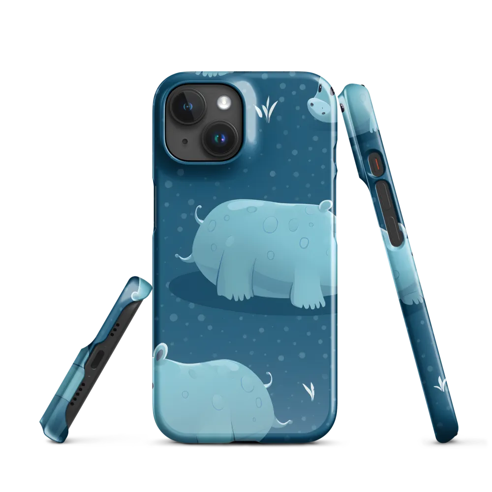 Whimsical Hippo Play | Phone Case |  15 | Snap Case | Glossy