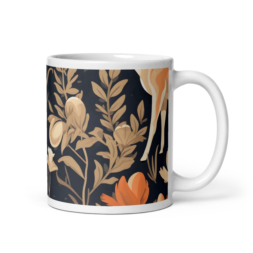 Floral Harmony: A Dance in the Dark | Mug with White inside | 11 oz