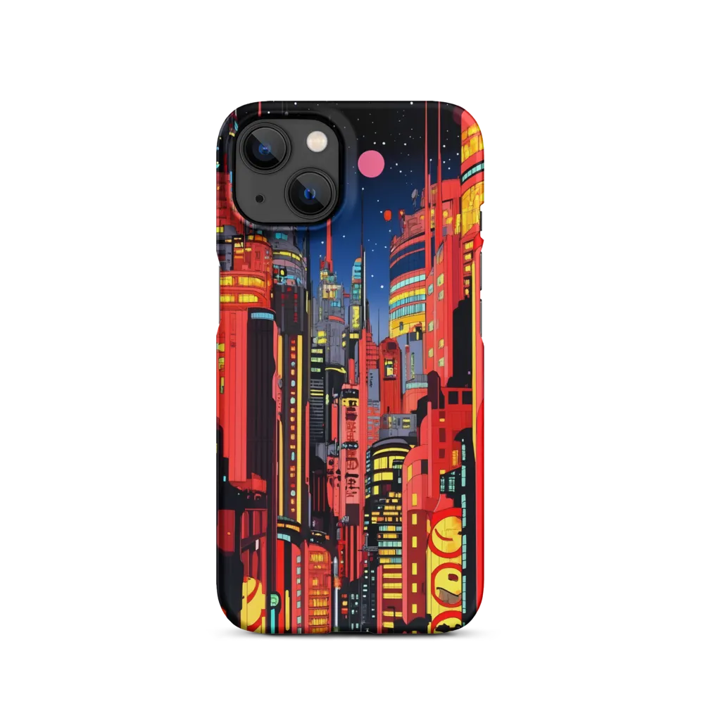 Neon Dreams: A Cyberpunk Cityscape | Phone Case |  13 | Snap Case | Matte