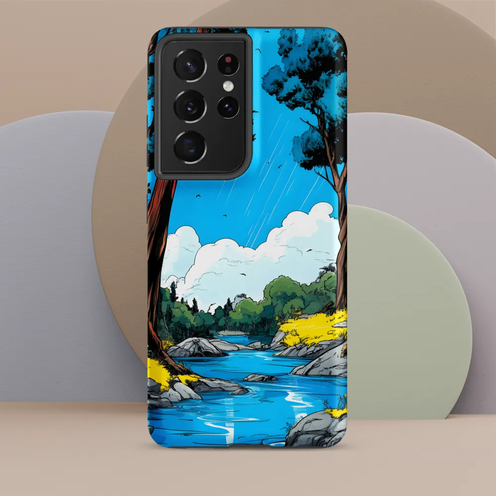 Tranquil River in a Comic Landscape