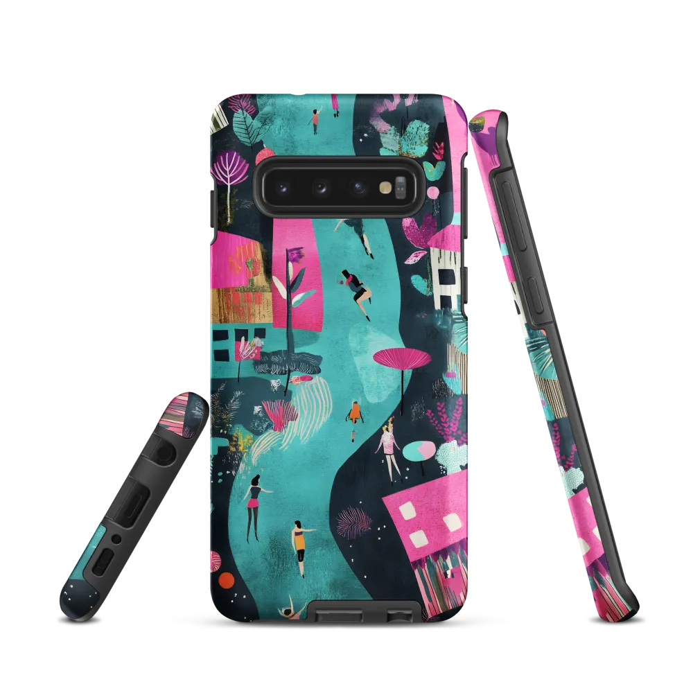 Whimsical Journey Through a Vibrant Landscape | Phone Case |  S10 | Tough Case | Matte